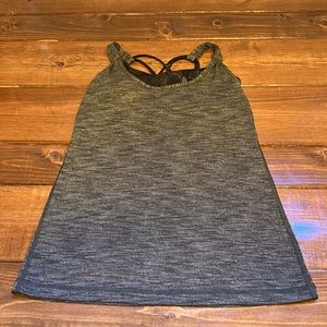 Lululemon Size 2 top with crisscross strap detail in back.
